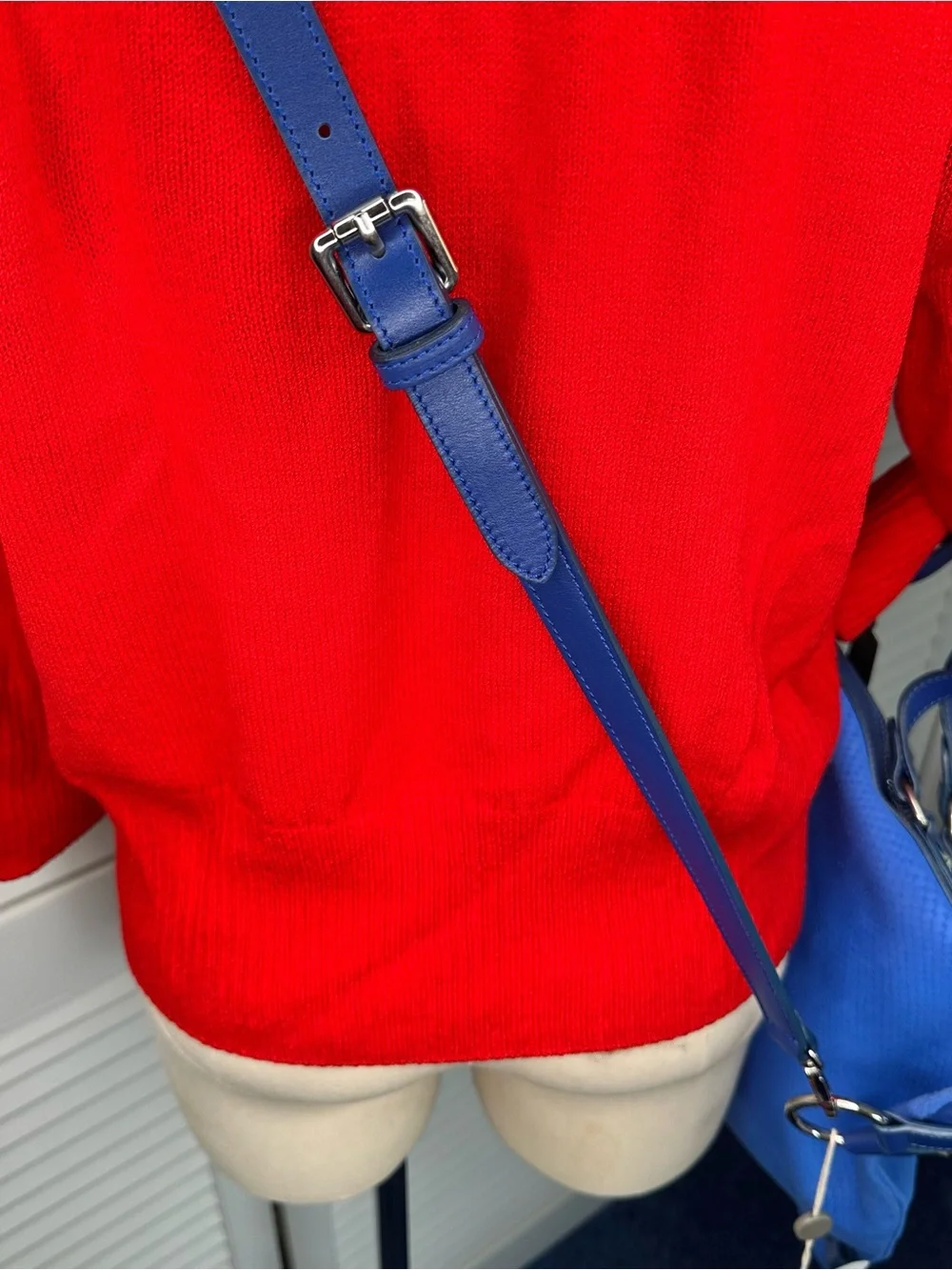 Just Cavalli Royal Blue Tote with Silver Star Trim
